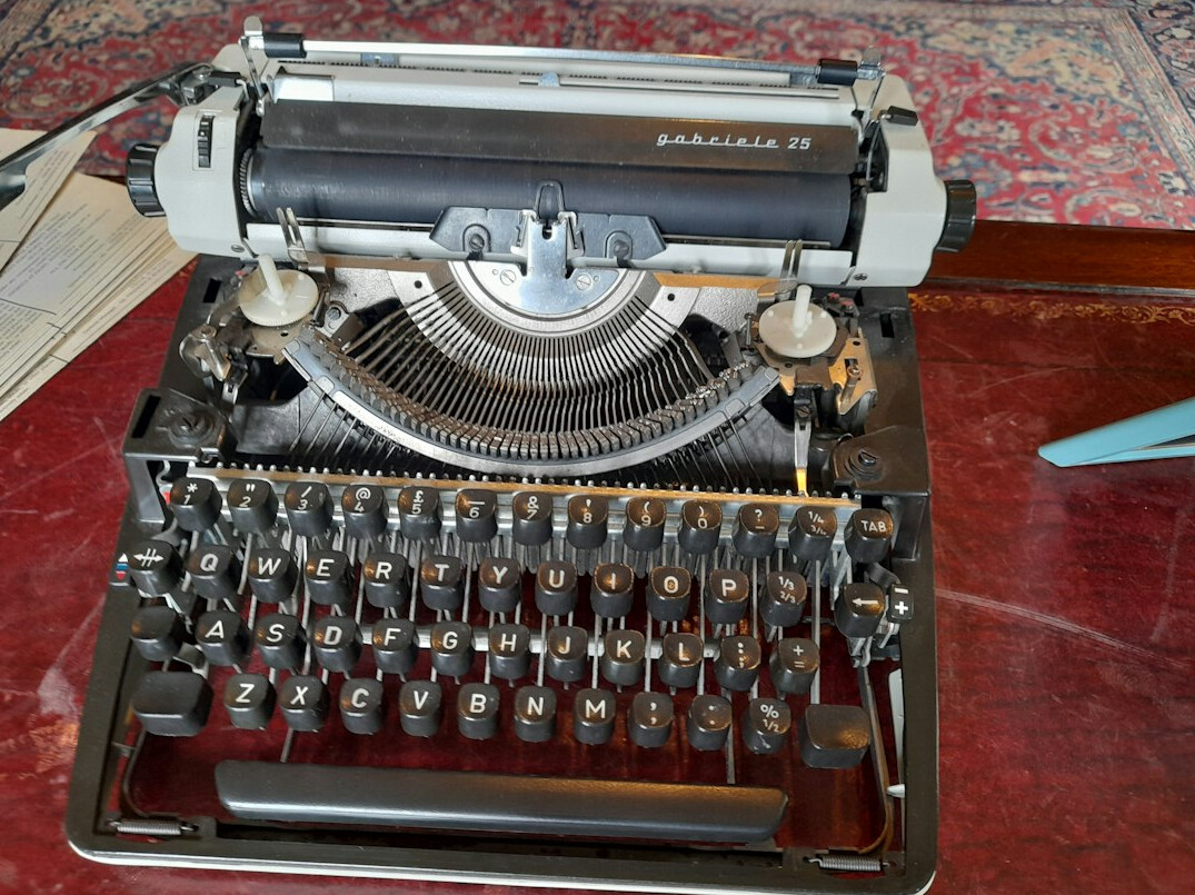 vintage typewriter on desk