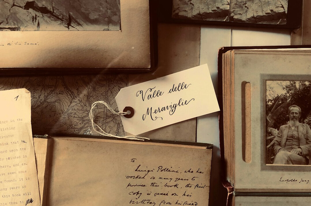 old diary with handwritten notes